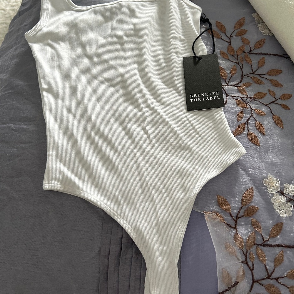 Brunette Ribbed Body Suit NWT